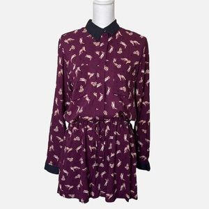 Paul & Joe Sister Sacrefox Fox Burgundy Short Romper